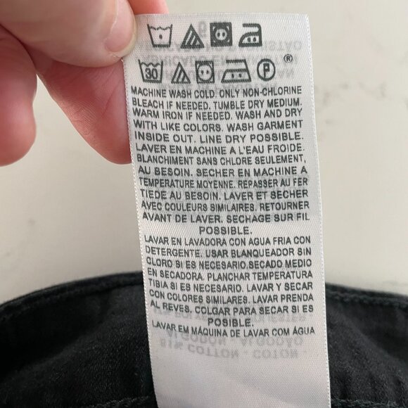 Signature by Levi Strauss & Co. Modern Straight 5 Pocket M Rise Jeans Black Sz 6 - Picture 11 of 16